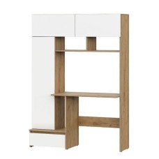 Стол компьютерный Некст 1, Дуб Золотой, Белый