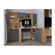 Кабинет Квартет-13, дуб крафт/графит. Комплект 2