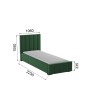 Кровать с ортопедическим основанием Нега 90х200, Изумрудный