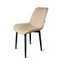 Стул "Оскар" черный матовый Томми 02 бежевый