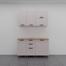 МК Аленушка 1,4м с ящ. Лаванда Кашемир,скоба черный,черный