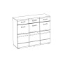 Комод Нэнси New (3д+3ящ), Белый глянец холодный, Белый