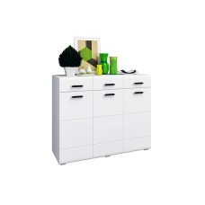 Комод Нэнси New (3д+3ящ), Белый глянец холодный, Белый
