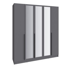Шкаф Мадрид (2,0)  с 3 ящ. внутри с зеркалом графит серый
