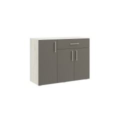 Комод Фиеста (1200), Графит, Дуб Крафт белый