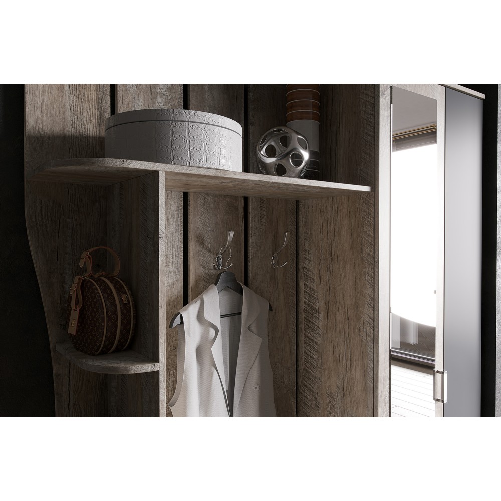 Прихожая Лика №1 1,5м, Дуб юкон, Графит Прихожая Лика №1 1,5м, Дуб юкон, Графит