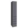 Шкаф Мадрид (0,4) с 4 ящ. без ручек графит серый
