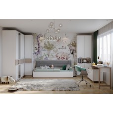 Детская Аурелио. Комплект 1, Блэквуд сатиновый, Белый