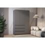 Шкаф 3-х створчатый Симпл ШК-08, Графит