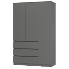 Шкаф 3-х створчатый Симпл ШК-08, Графит