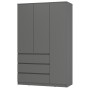 Шкаф 3-х створчатый Симпл ШК-08, Графит