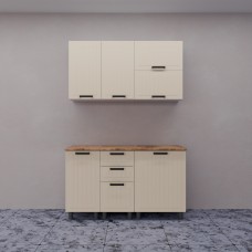 МК Аленушка 1,4м с ящ. Орхидея Крем,скоба черный,сонома