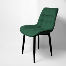 Стул "Бостон" черный матовый Томми 25 темно-зеленый Стул "Бостон" черный матовый Томми 25 темно-зеленый
