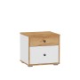 Тумба прикроватная Вуди 13.287, Белый премиум, Дуб Золотой
