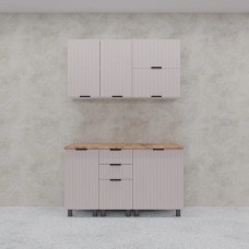 МК Аленушка 1,4м с ящ. Лотос Кашемир,скоба антрацит,черный