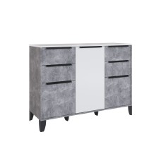 Комод Малави, Ателье светлое, Белый глянец