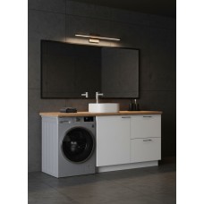 ВГ 1850 Белый (эмаль)/Белый гладкий Арника РМ (со столешницей) в.1