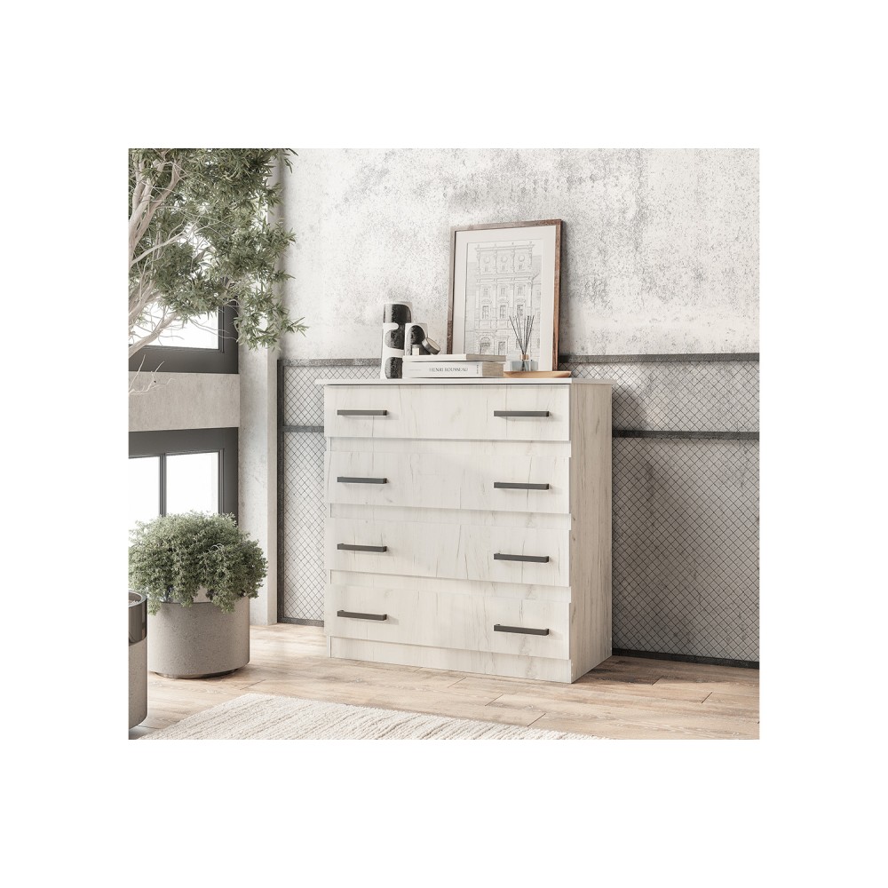 Комод Стандарт №6, Дуб крафт белый Комод Стандарт №6, Дуб крафт белый