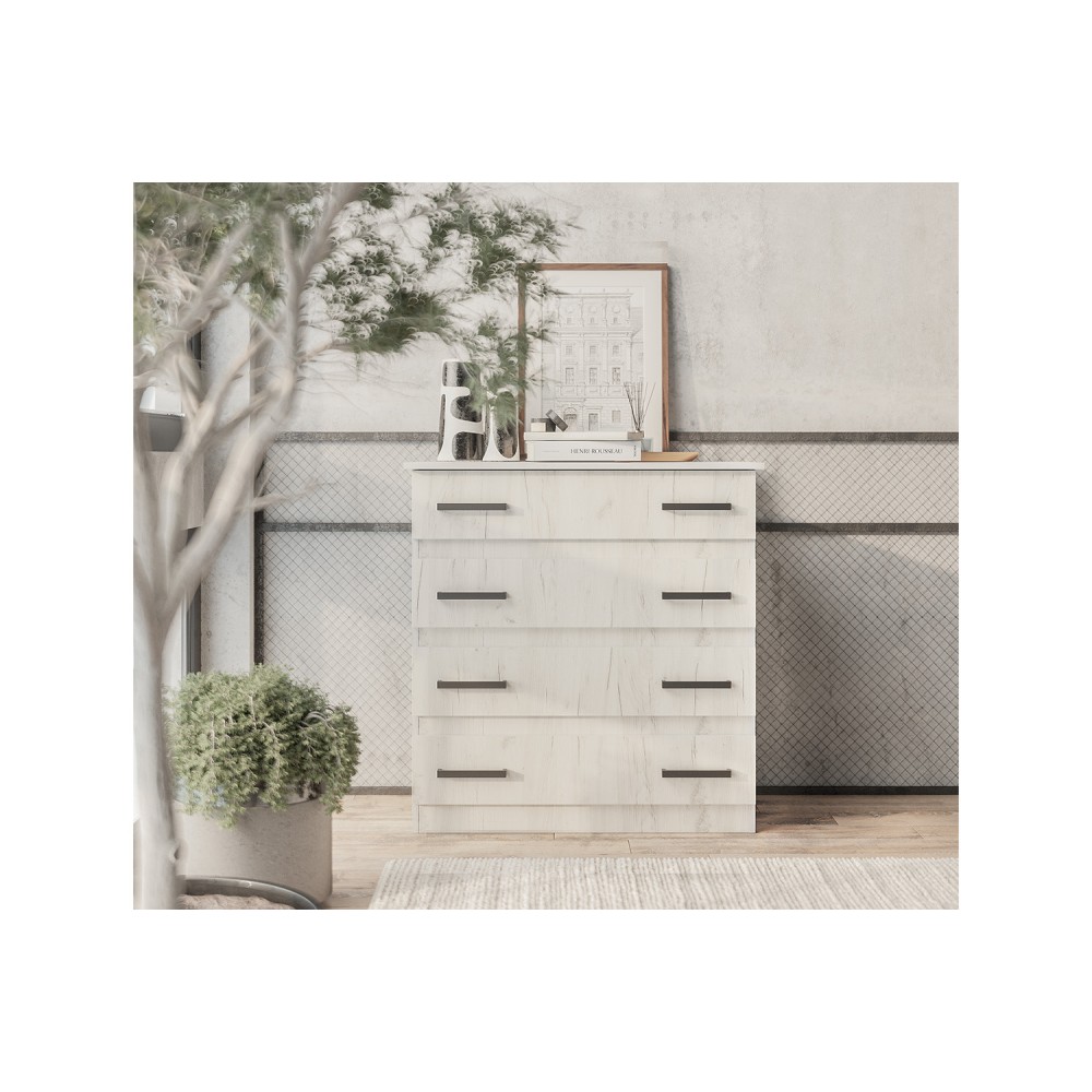 Комод Стандарт №6, Дуб крафт белый Комод Стандарт №6, Дуб крафт белый