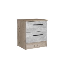Тумба прикроватная Вегас, Дуб крафт серый, Цемент