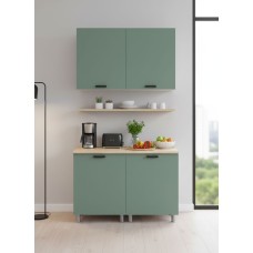 МК Аленушка 1,2м Орешник Матовая Мята,скоба черный,сонома