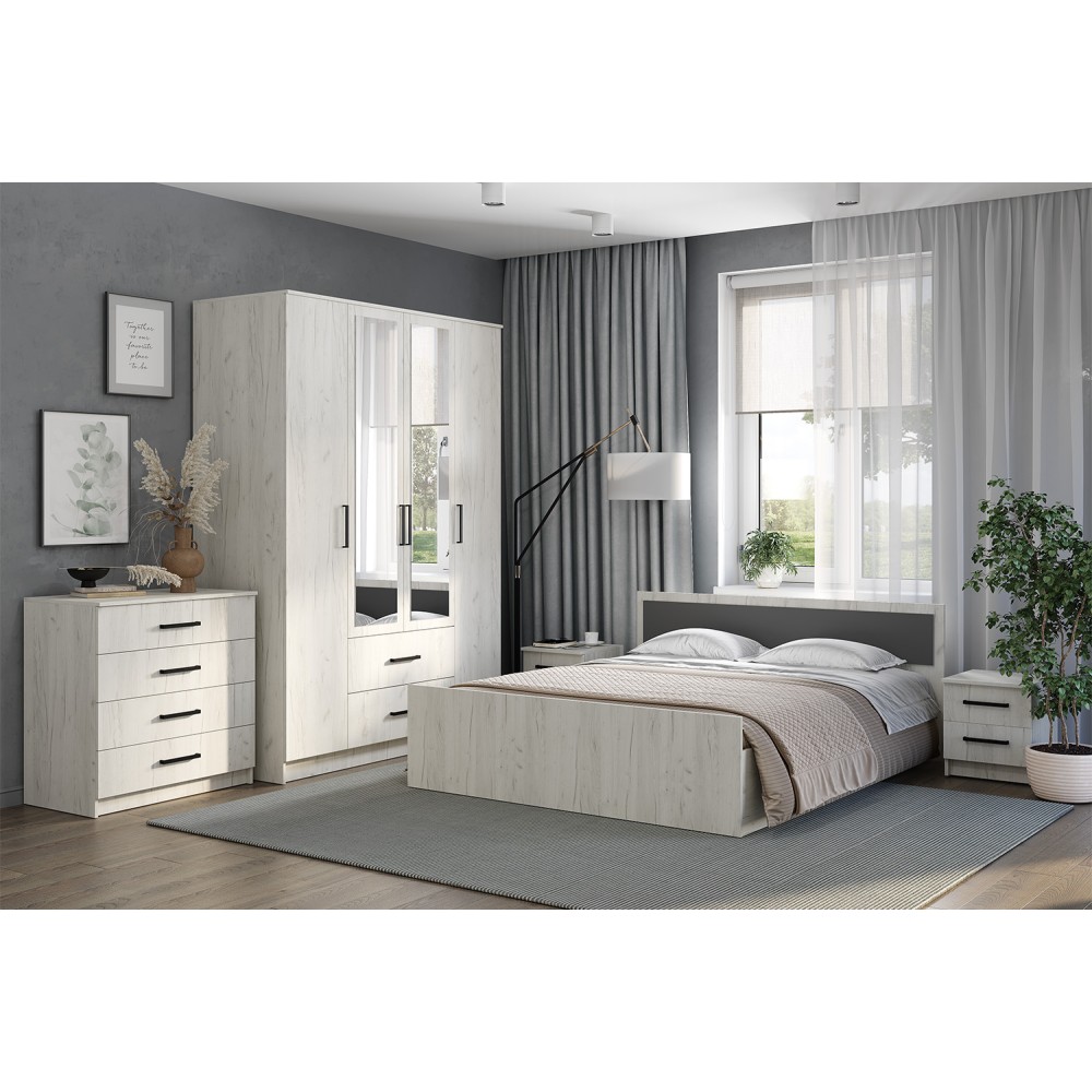 Комод Фиеста, Дуб крафт белый Комод Фиеста, Дуб крафт белый