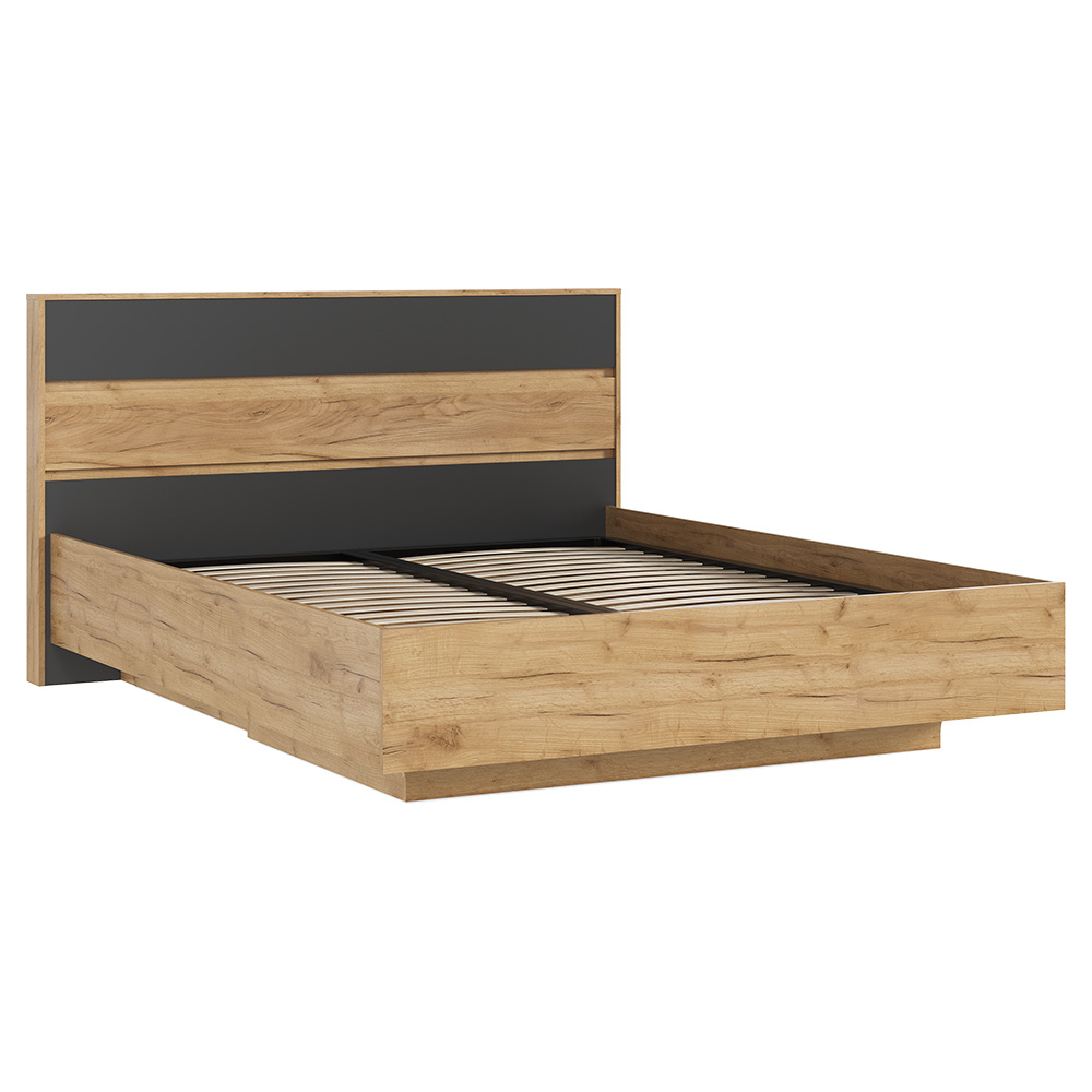 Кровать парящая с подъемным механизмом Роджина 1,6 м, Графит, Дуб крафт Кровать парящая с подъемным механизмом Роджина 1,6 м, Графит, Дуб крафт