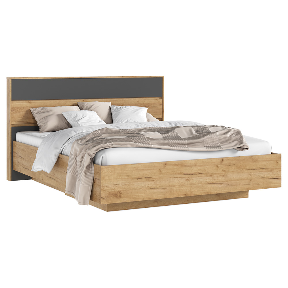 Кровать парящая с подъемным механизмом Роджина 1,6 м, Графит, Дуб крафт Кровать парящая с подъемным механизмом Роджина 1,6 м, Графит, Дуб крафт