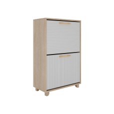 Ньёрд Обувница 600.2 Дуб Сонома/Белый софт матовый