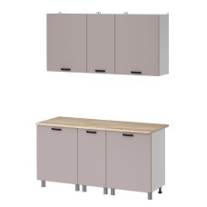 МК Аленушка 1,6м в.3 Лаванда Кашемир,скоба черный,сонома