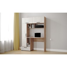 Компьютерный стол Квартет-11, Дуб крафт табачный, дуб крафт белый