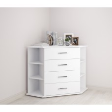 Комод угловой Катрин 7, белый