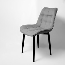 Стул "Бостон" черный матовый Velutto 52 серый Стул "Бостон" черный матовый Velutto 52 серый