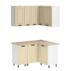 МК Аленушка Угловая Астра Крем,скоба черный,сонома