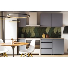 Готовая кухня Денвер 1,6 м, Графит серый, Сонома