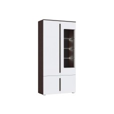 Шкаф с подсветкой Ким, Белый глянец холодный, Венге Шкаф с подсветкой Ким, Белый глянец холодный, Венге