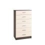 Комод высокий Катрин 4, венге/дуб молочный