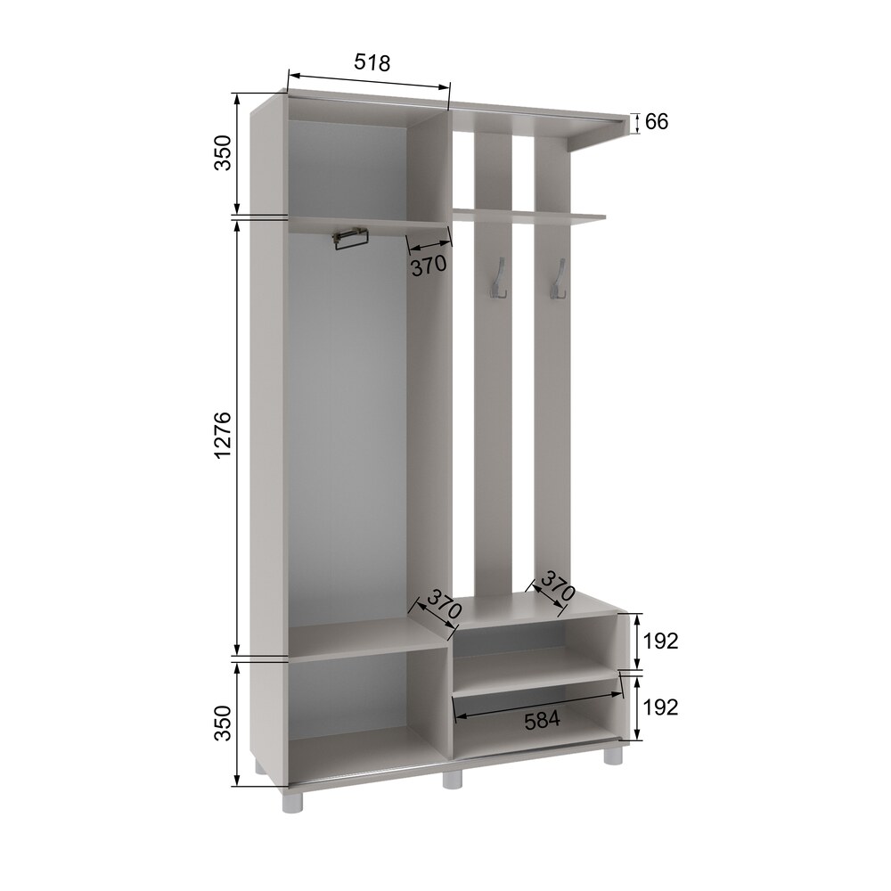 Прихожая Ларго-2, Кашемир Прихожая Ларго-2, Кашемир