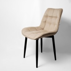 Стул "Бостон" черный матовый Velutto 07 бежевый Стул "Бостон" черный матовый Velutto 07 бежевый