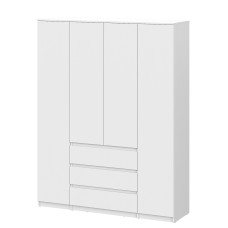 Шкаф для одежды и белья 4х дверный Денвер, белый Шкаф для одежды и белья 4х дверный Денвер, белый