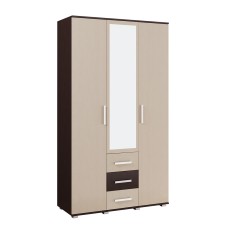 Шкаф трехстворчатый Белла, Дуб беленый, Венге