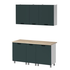 МК Аленушка 1,6м в.3 Лаванда Изумруд,скоба черный,сонома