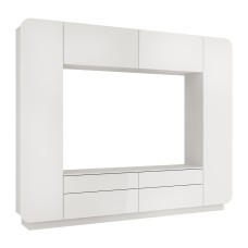 Стенка Лаванда-2, Белый, Белый глянец снег