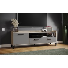 Тумба ТВ Парус-8, Дуб крафт серый, Серый