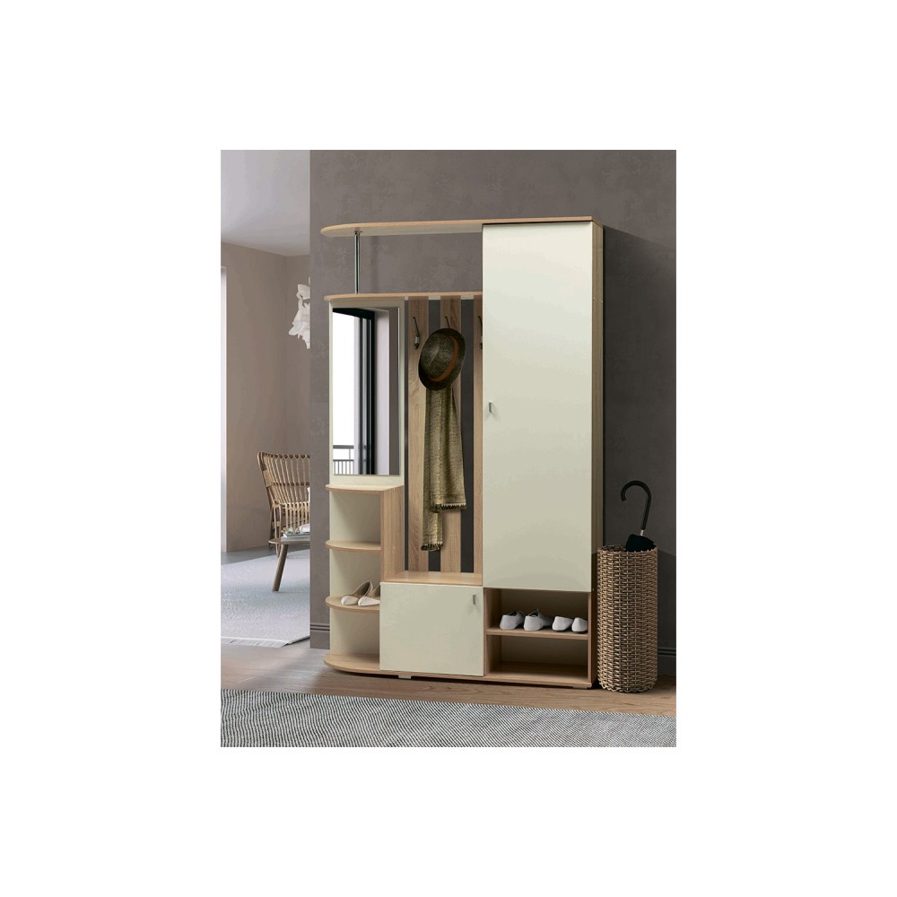 Прихожая Кармен-7, Дуб Сонома, Белый Прихожая Кармен-7, Дуб Сонома, Белый