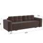 Диван раскладной Верден, коричневый