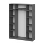 Шкаф распашной (9 полок + штанга) ШК 5 (1600), Графит