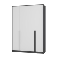 Шкаф четырехстворчатый Шарм ШК-15, Графит, Белый