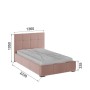Кровать с ортопедическим основанием Рио 120х200, Пыльная роза