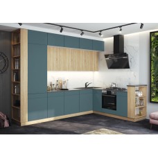 Кухня Техно-5 3,2*2,24м (Сонома/Браш Блю, Белый (Кастилло темный)